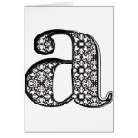 Fashion font, Letter a Card