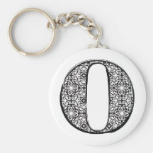 Fashion font, Letter o Keychains