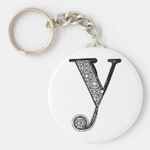 Fashion font, Letter y Keychains