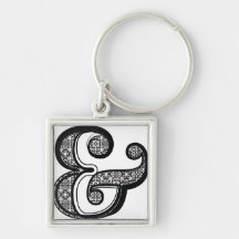 Fashion font, symbol & key chains