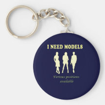 Fashion glamour models keychain