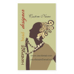 Fashion Jewel  Model with Modern Beaded Art Business Card