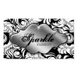 Fashion Jewellery Business Cards Leaf Swirl Silver