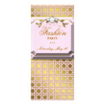 Fashion Lattice Leaves Jewellery Pink Gold rack cards