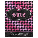 Fashion Party Houndstooth Fleur de lis Pink Spring flyers