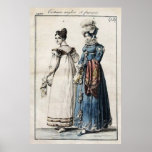FASHION POSTER - 1815 ENGLISH & FRENCH FASHION posters
