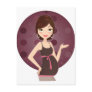 fashion pregnant postcard