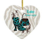 Fashion shoe & purse lover ornament gift zebra