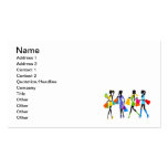 Fashion Shopping Girls Illustration Business Card Templates