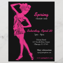 Fashion Show (Deep Pink ) Personalized Flyer