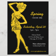 Fashion Show (Gold) Custom Flyer