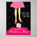 Fashion Show Poster Pretty Shoes and Dress Pink posters