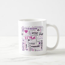 Fashion Word Cloud Mug