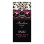 Fashion Zebra Jewellery Lace Rack Card Pink