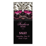 Fashion Zebra Jewellery Lace Rack Card Pink rack cards
