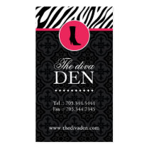 Fashion Zebra Print Business Card