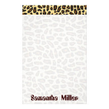 Fashionable Leopard Print personalised stationery