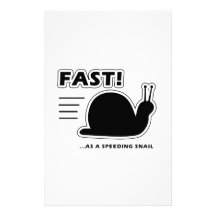 Fast as a speeding snail stationery paper