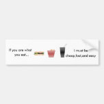 fast food bumper sticker bumper stickers