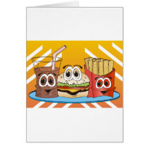 Fast Food Cartoon Cards