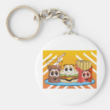 Fast Food Cartoon Key Chains
