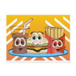 Fast Food Cartoon postcards