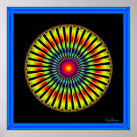 Fast Rotating Turbine Optical Illusion Poster