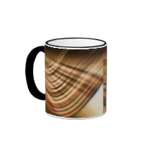 Fast Waves Texture: Golden Brown Motion Trails Mugs