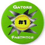 Fastpitch Softball Button
