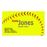 Fastpitch Softball Coach's Profile Cards Business Card
