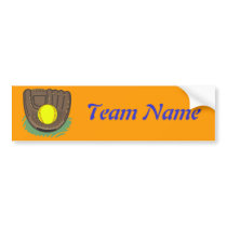 Fastpitch Softball Glove Bumper Sticker