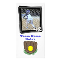 Fastpitch Softball Glove Photo Card