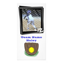 Fastpitch Softball Glove Photo Card