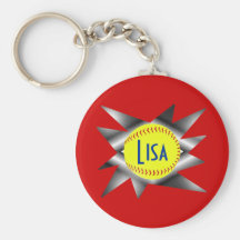 Fastpitch Softball Keychain