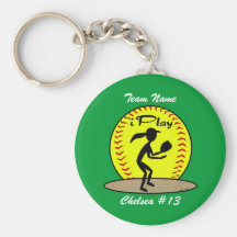 Fastpitch Softball Keychain