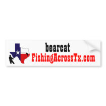 fat%20logo%20#001_AZ, FishingAcrossTx.com, bearcat Bumper Sticker
