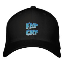 Fat Cat Embroidered Cap Baseball Cap
