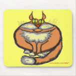 Fat cat funny mousepad