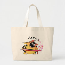 Fat Cat Play Keyboard Tote Bag