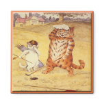 Fat Cat playing golf Magnet