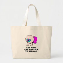 Fat kids are harder to kidnap baby t-shirt bag