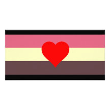 Fat Lovers Pride Flag Personalized Photo Card