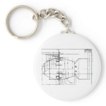 Fat Man atomic bomb Keychain