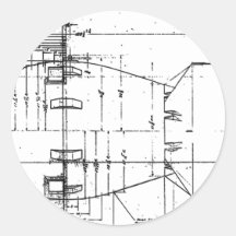 Fat Man atomic bomb Round Sticker