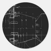 Fat Man atomic bomb Round Sticker