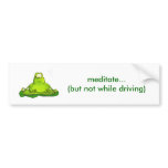 Fat meditating frog bumper stickers