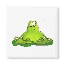 Fat meditating frog