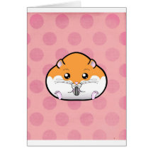 Fat Orange White Syrian Hamster Cards