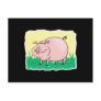 fat pig cartoon postcard