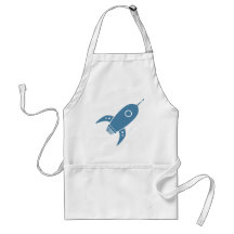 Fat Retro Rocket Ship Blue Apron